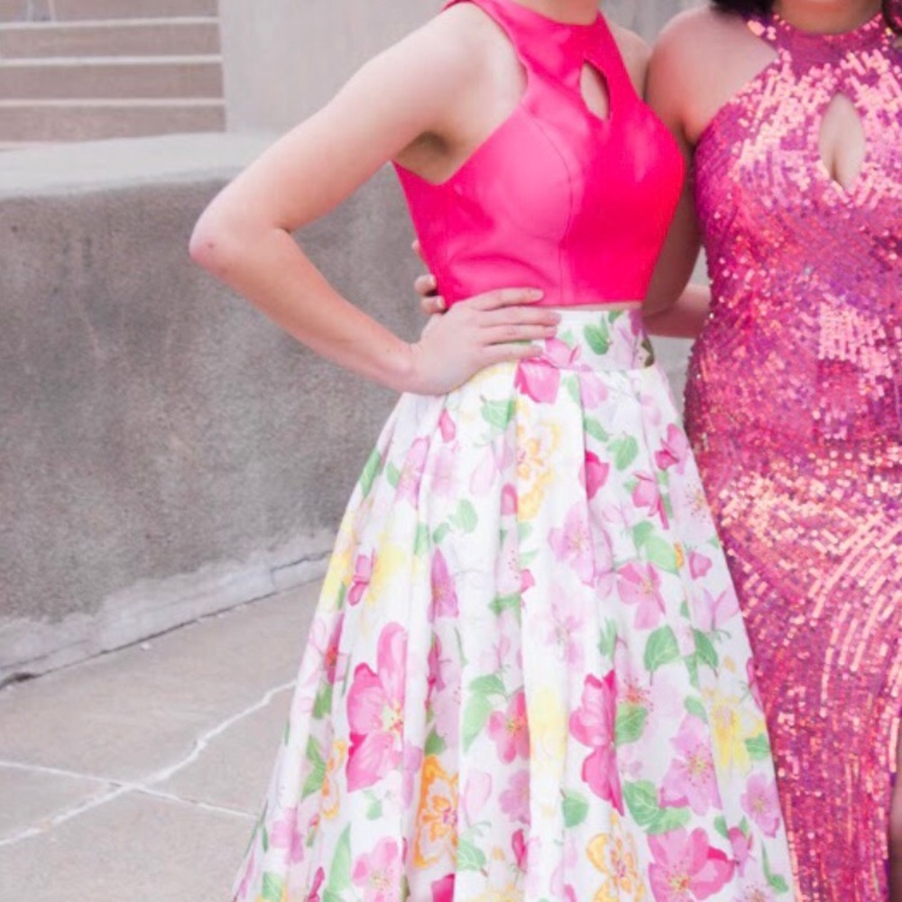 Two Piece Floral Dress